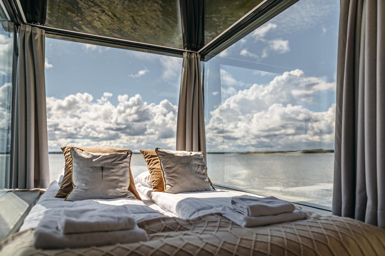 Grand Ht Houseboats - Domki Na Wodzie - Sauna, Jacuzzi, Kominek Мєлно Екстер'єр фото