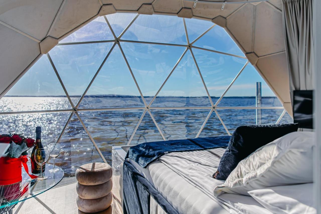 Grand Ht Houseboats - Domki Na Wodzie - Sauna, Jacuzzi, Kominek Мєлно Екстер'єр фото