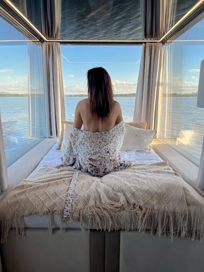 Grand Ht Houseboats - Domki Na Wodzie - Sauna, Jacuzzi, Kominek Мєлно Екстер'єр фото